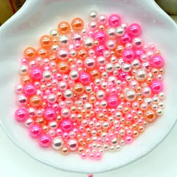 20 Gramu 3mm-6mm Rozā Skūpsts Apaļas Pērles Sortimenti|DIY Kratītāju Kartes Pildvielas|Silme Crafting Apdares Piederumi